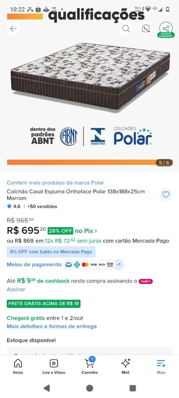 Colchão casal 