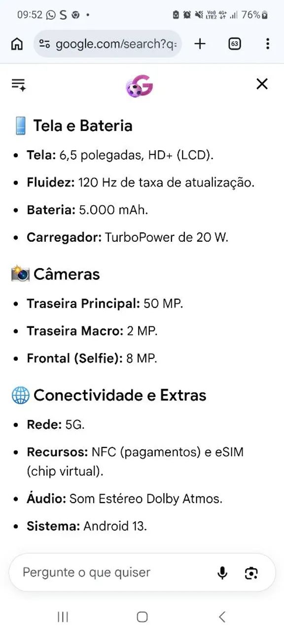 Smartphone moto G53  - Foto 3