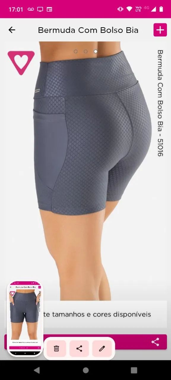 Shorte e Bermudas femininas romance favorita  - Foto 2