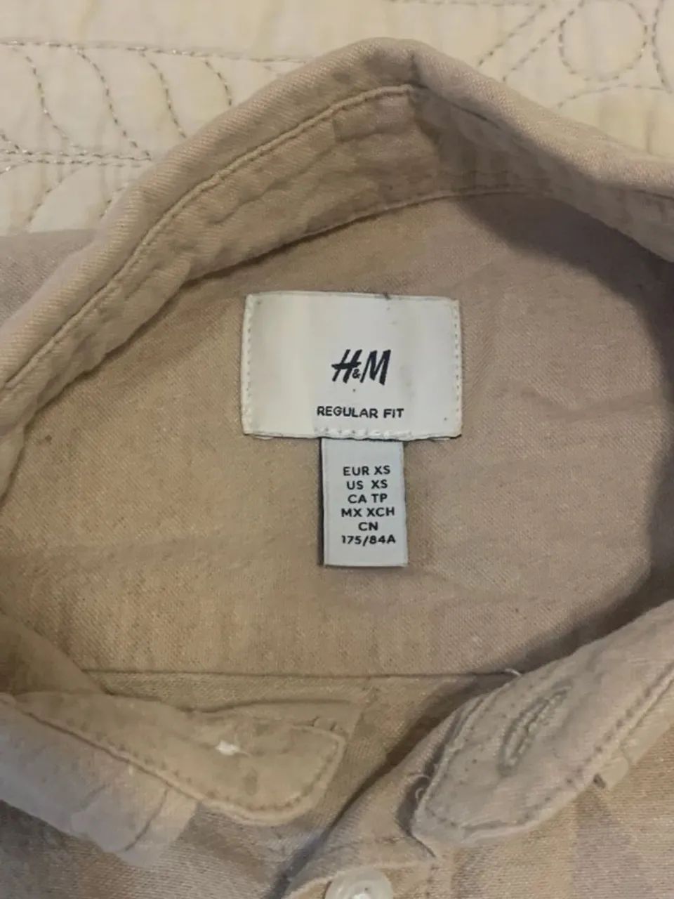 Camisa H&M bege tam P - Foto 3