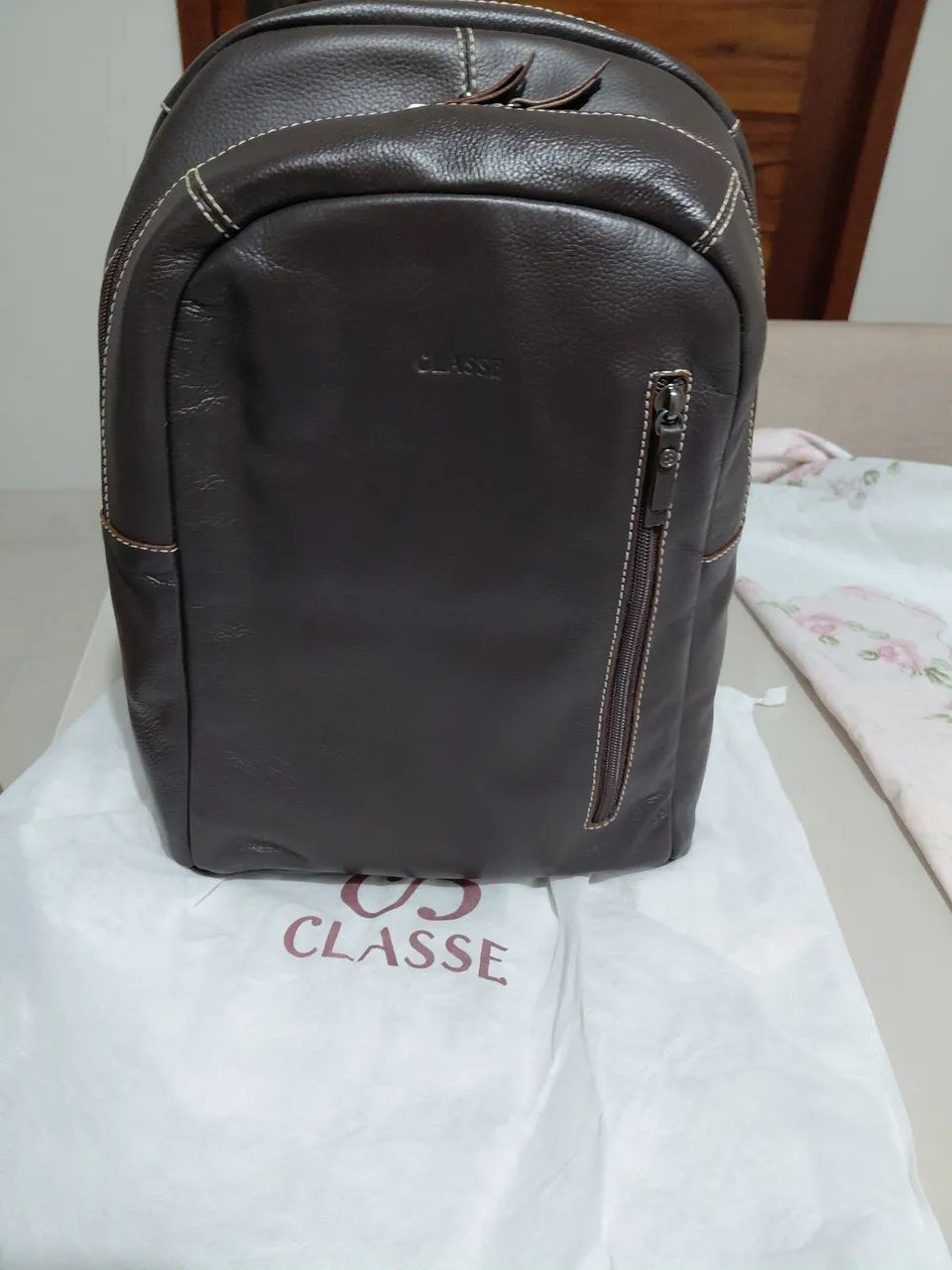Mochila Executiva classe couro. 