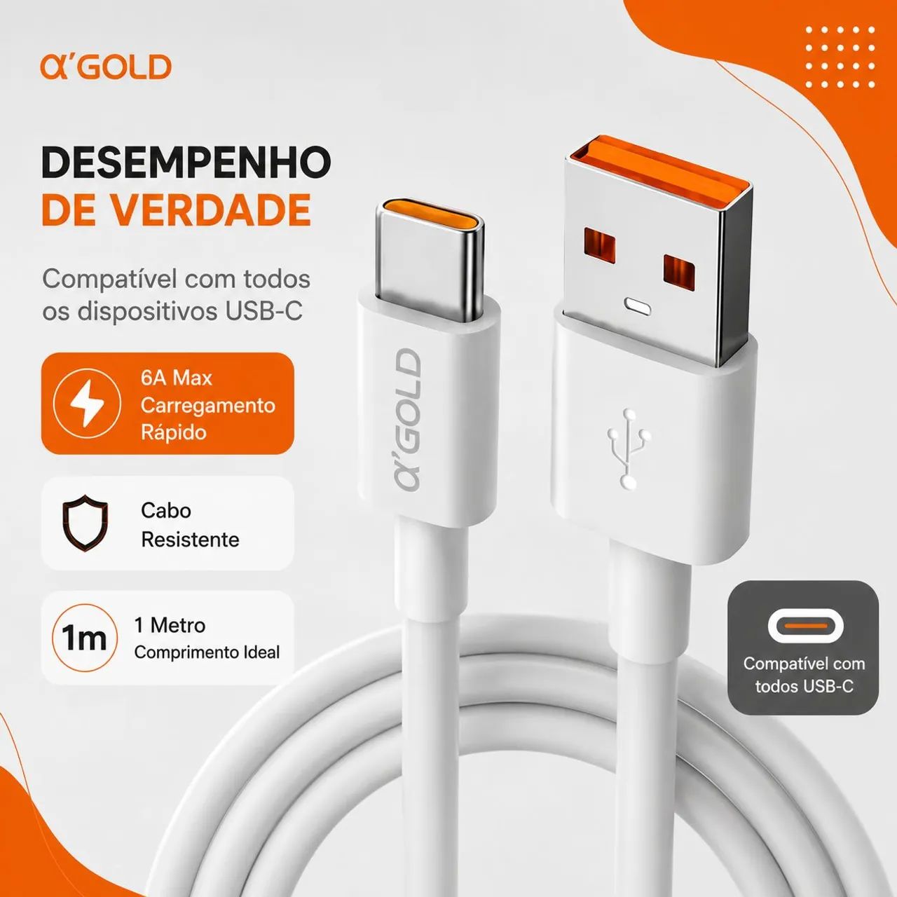 Cabo USB C/USB Turbo 25w - Foto 3