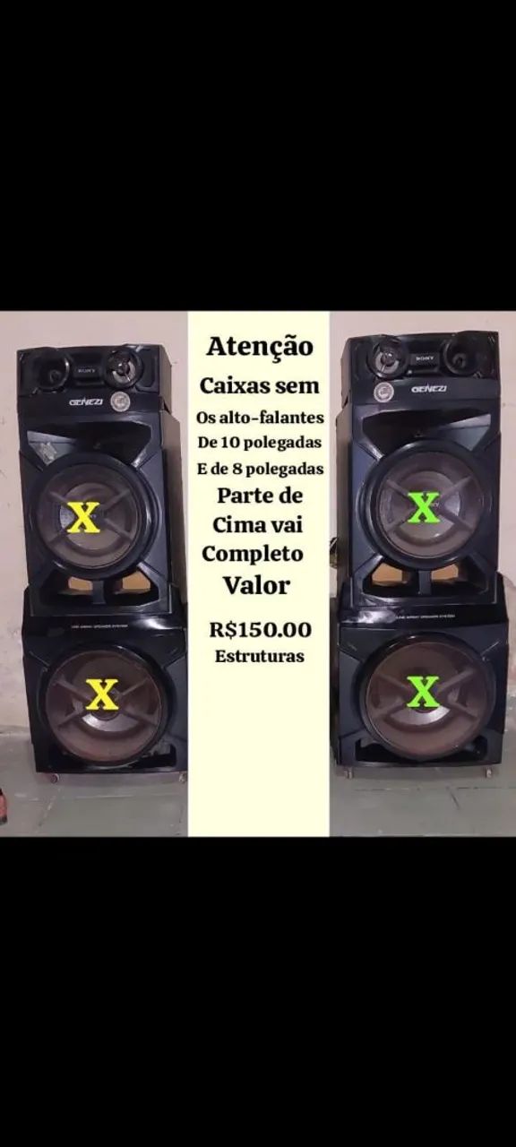 Caixas de som sony genezi 