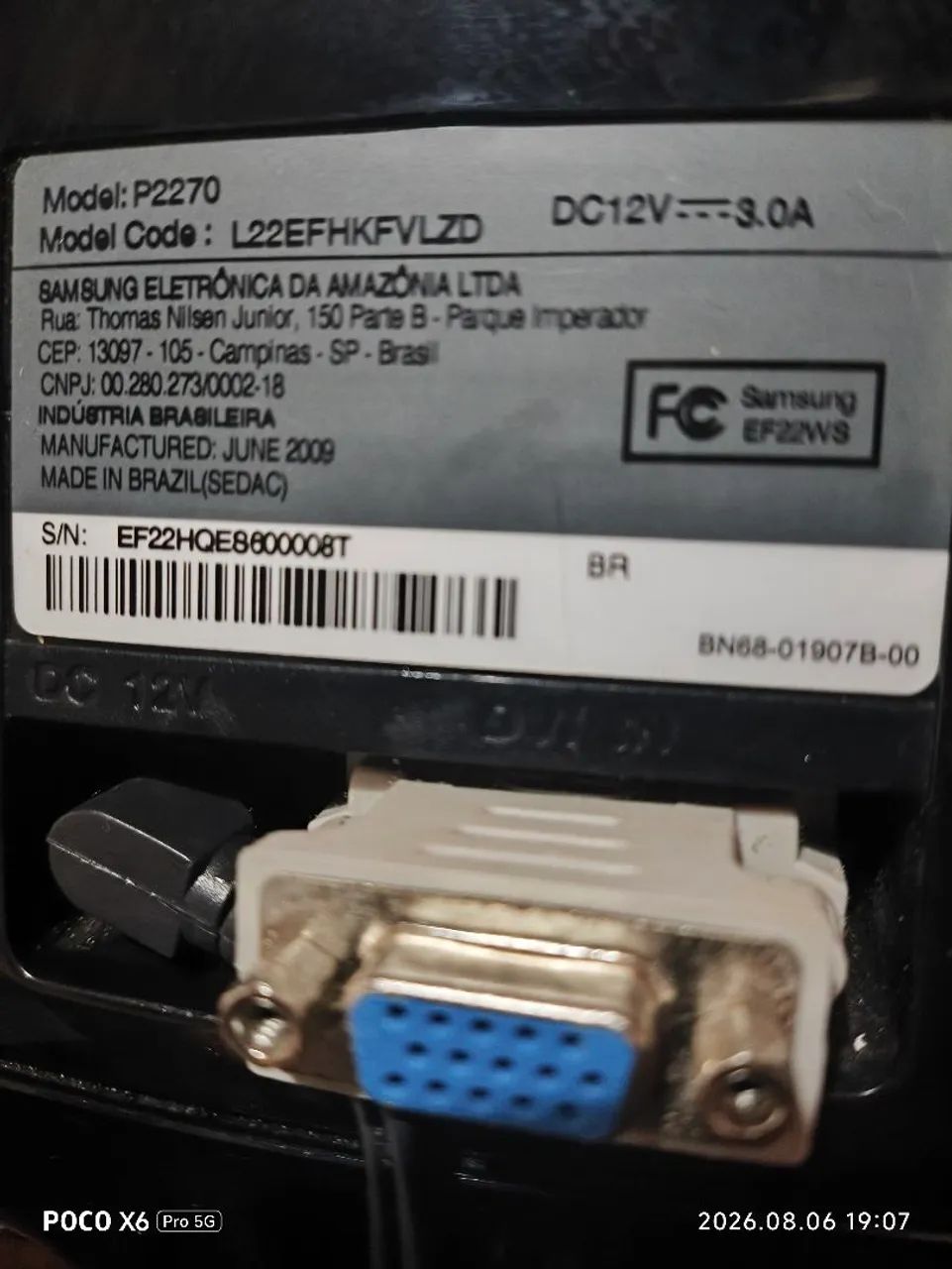 Monitor de computador Sansung P2270 Preto - Foto 4