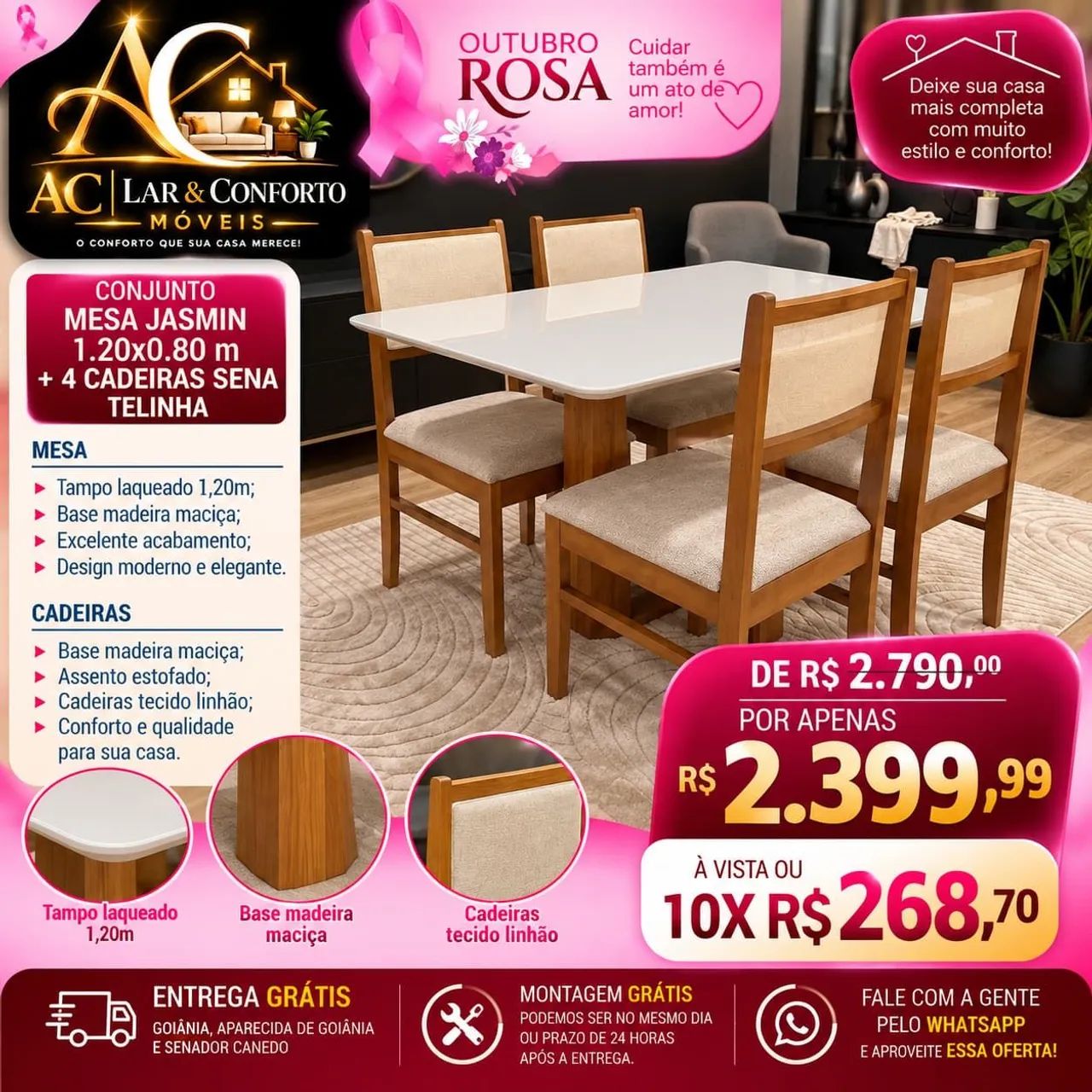 MESAS DE 4 CADEIRAS  - Foto 2