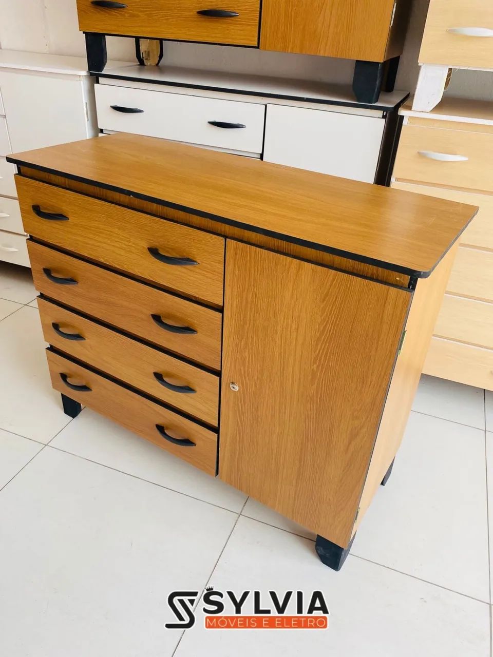 Cômoda 4 gavetas com sapateira novas  - Foto 3