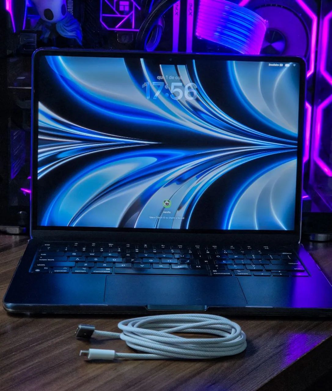 MacBook Air M2 13' Midnight 256GB SSD, 8GB RAM - Impecável