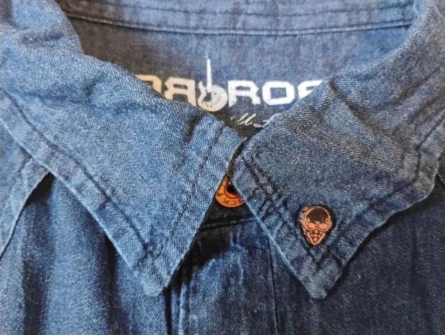 camisa jeans road rock