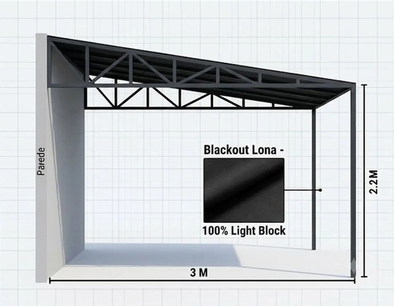 Toldo para carro 4x3m  - Foto 4