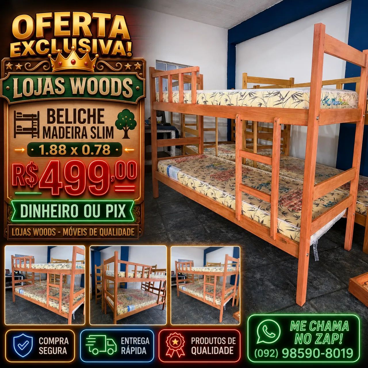 Beliche Madeira R$ 499,00