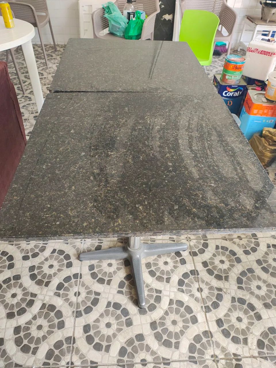 Mesa de mármore pés de alumínio  - Foto 4