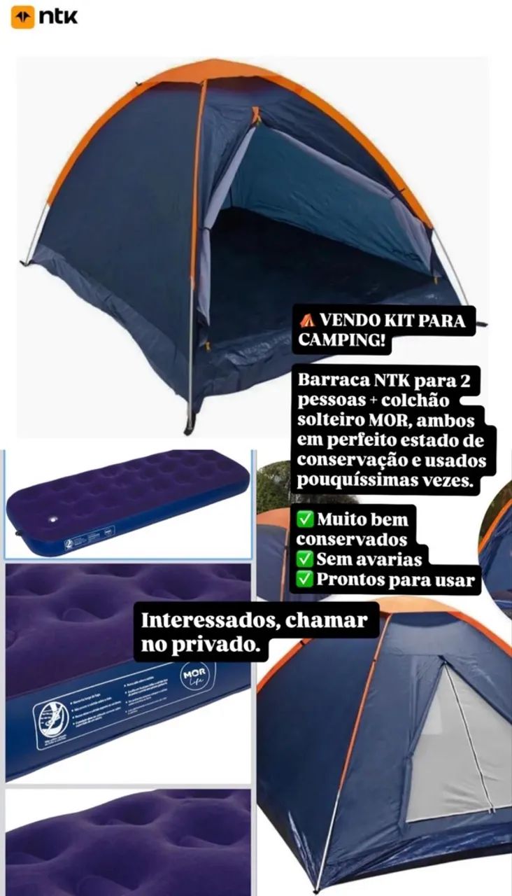 Barraca NTK 2 pessoas + Colchão 
