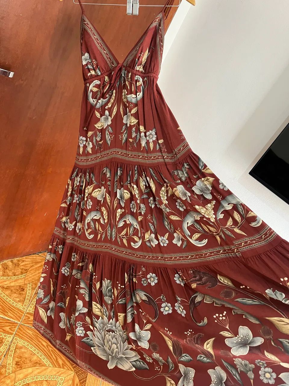 Vestido longo retrópico FARM - Foto 2