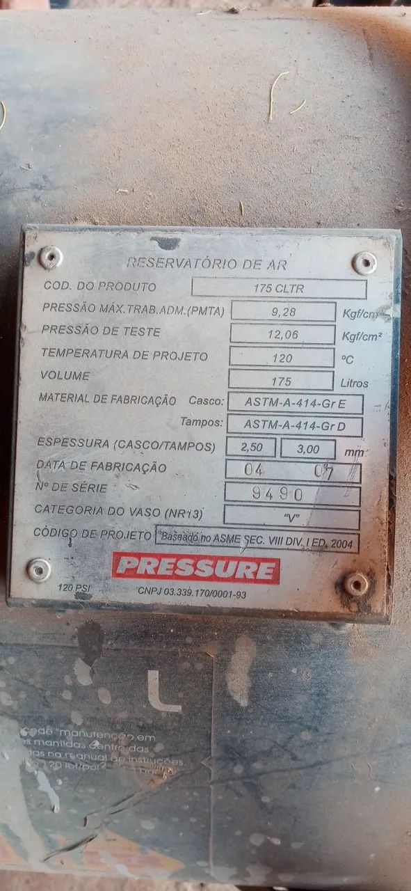 COMPRESSOR DE AR  175 LITROS - Foto 3