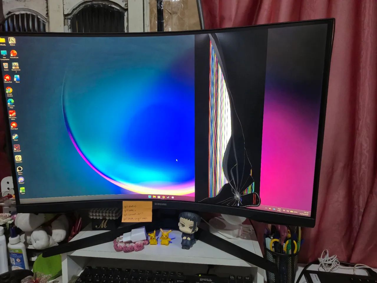 Monitor Samsung Odyssey g5 32" COM TELA QUEBRADA - Foto 2