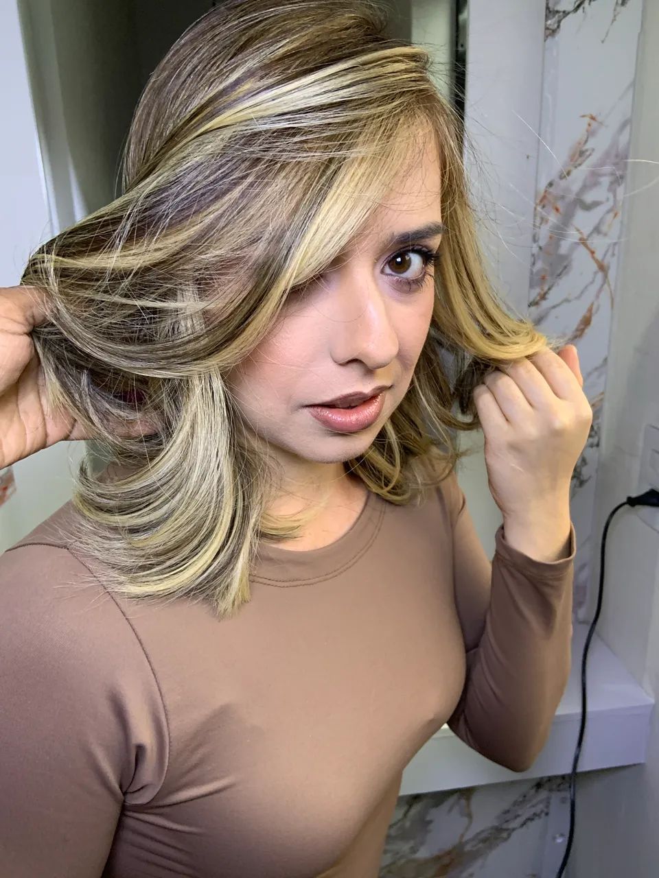 Luzes , mechas , morena iluminada  - Foto 3
