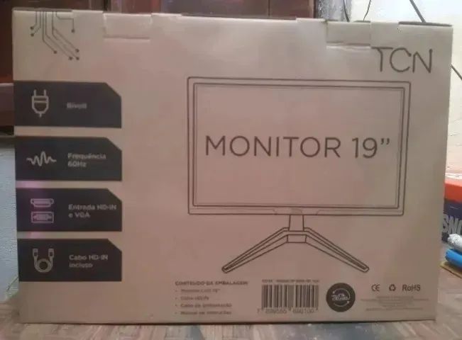 Monitor (Novo/Garantia) de 19 Polegadas em Led (Saídas Hdmi e Vga) - Foto 2