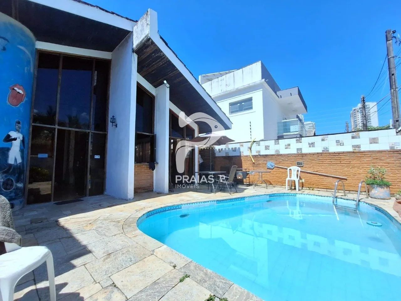 Casa térrea com piscina, 3 dormitórios, Enseada, Guarujá