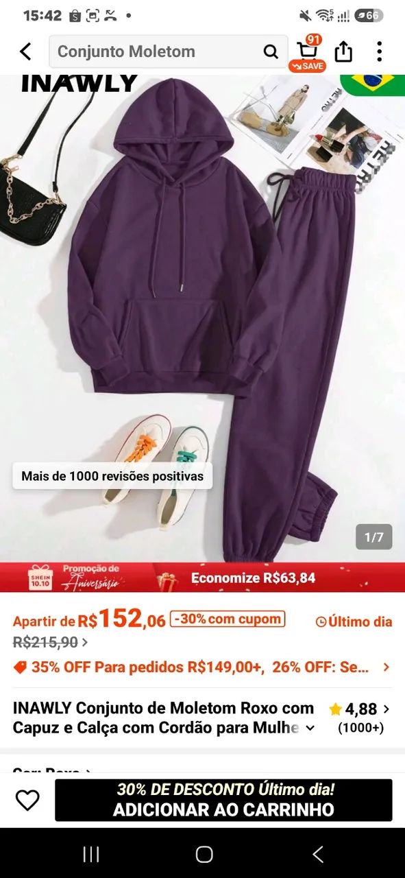 CONJUNTO DE MOLETOM SHEIN - Foto 2
