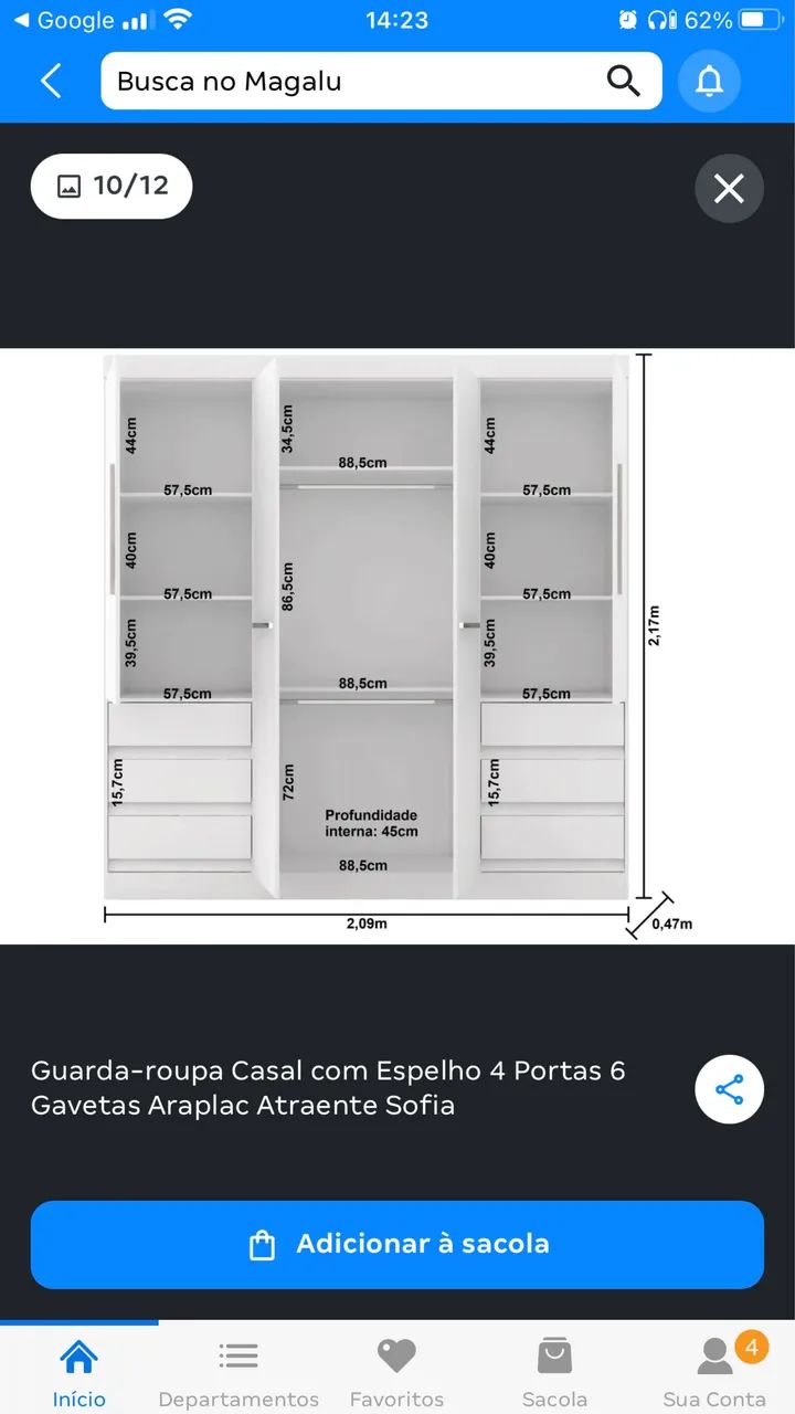 Guarda-roupa casal - Foto 5