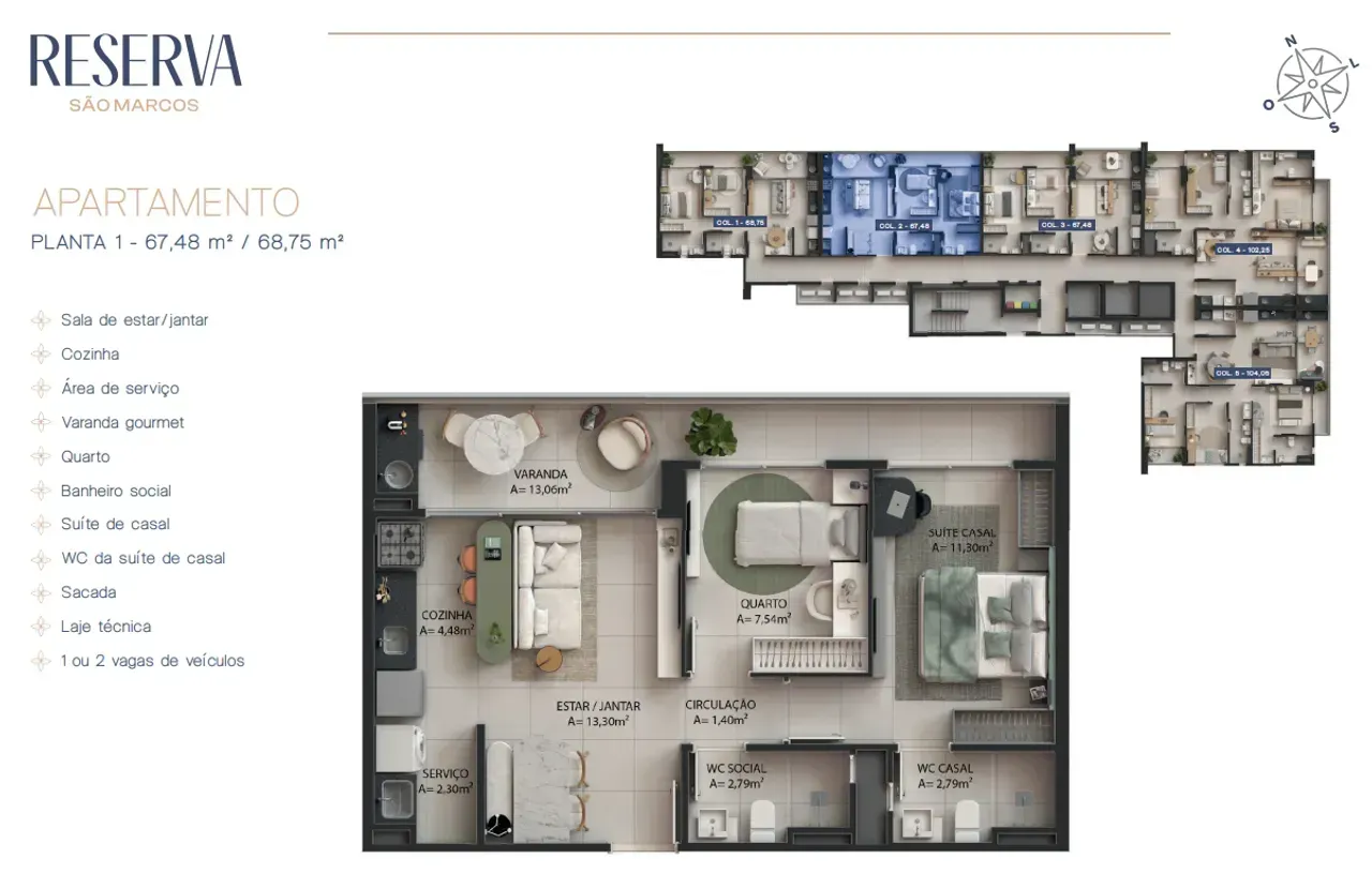 PLANTA 68m²