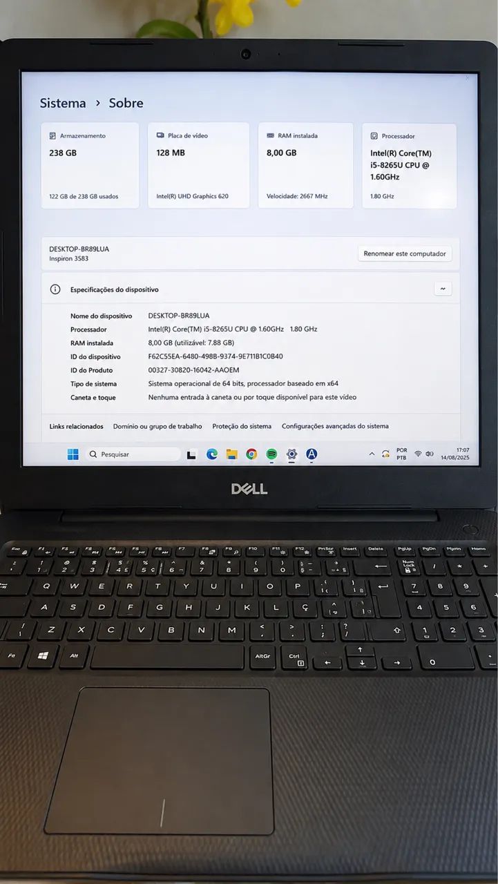 Notebook DELL I5 INSPIRON 3583