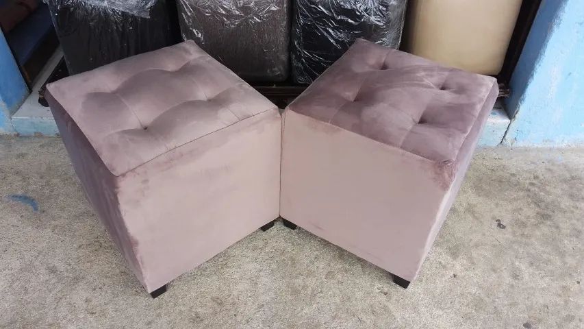 Puffs Estofados com Detalhes - Conforto e Estilo em um só produto! - Foto 3