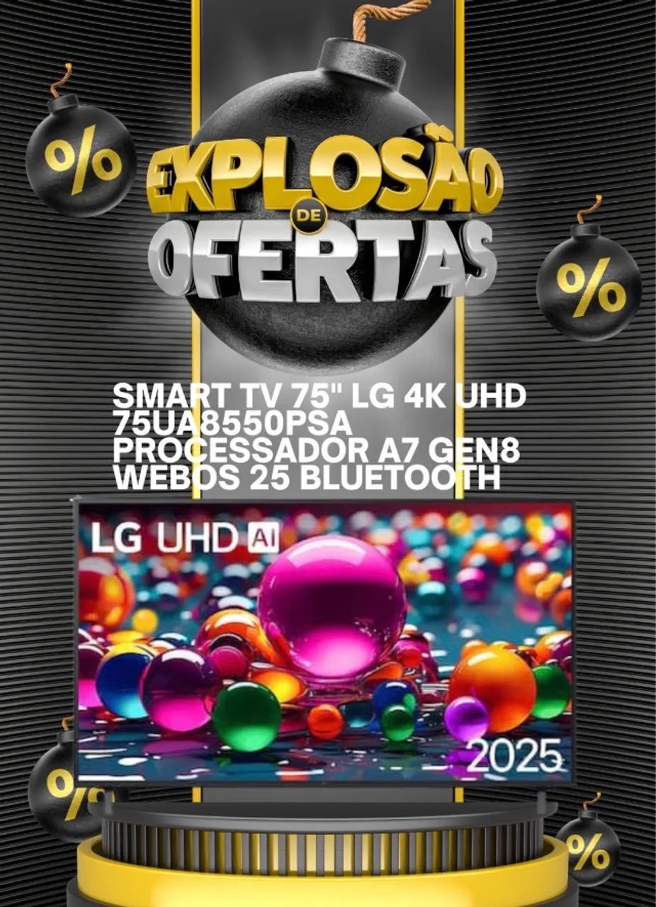 Smart TV LG 75 Polegadas | Lacrada | Com Nota Fiscal 