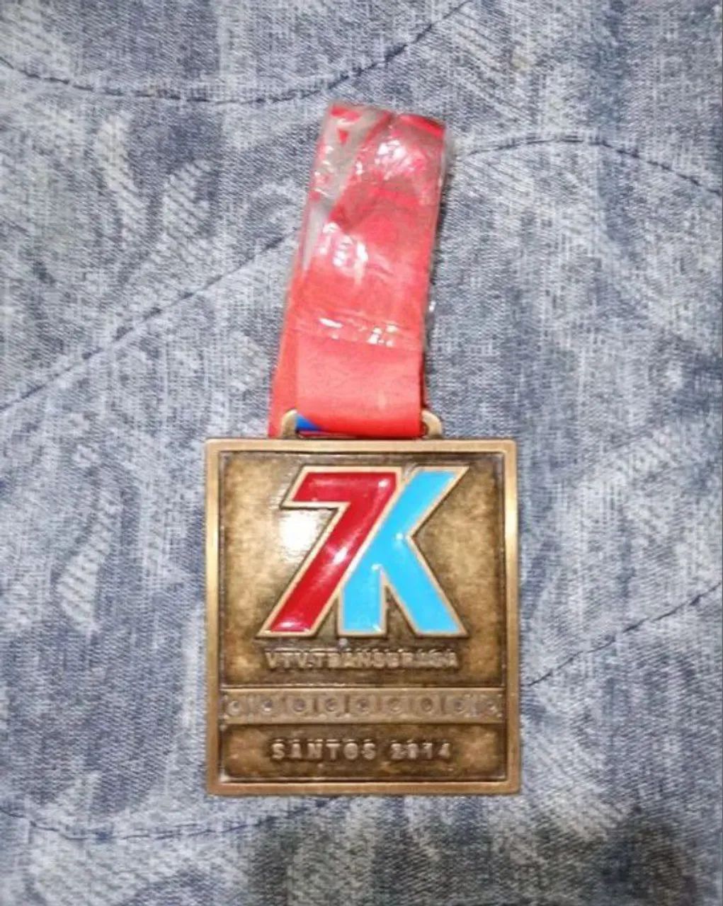 Lote Medalhas 7KM Transbrasa - Foto 2