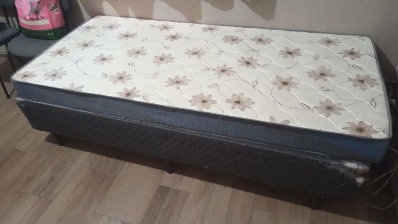 Cama box com colchão solteiro 
