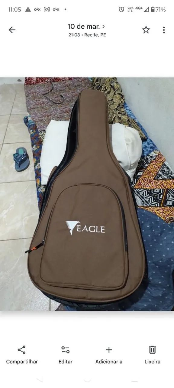 Violão Eagle modelo ch800 com capa  - Foto 2
