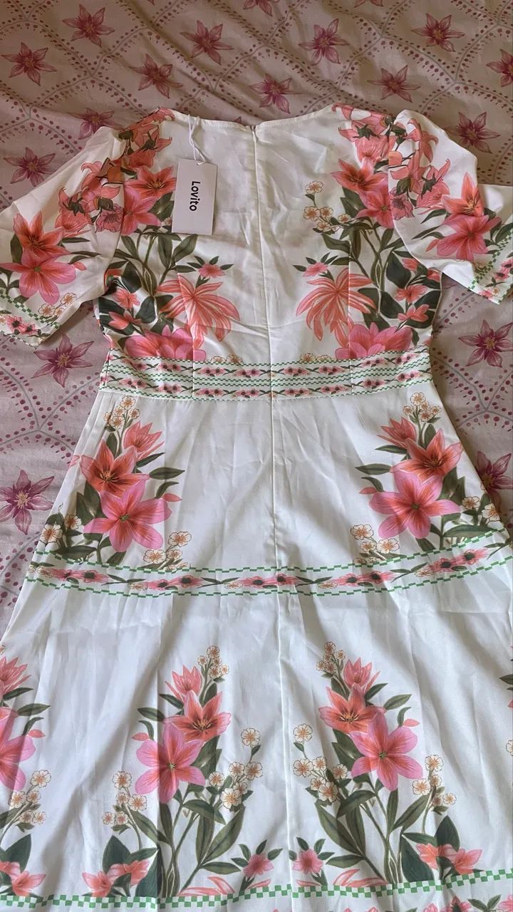 Vestido longo Floral P/PP - Nunca usado - Foto 3
