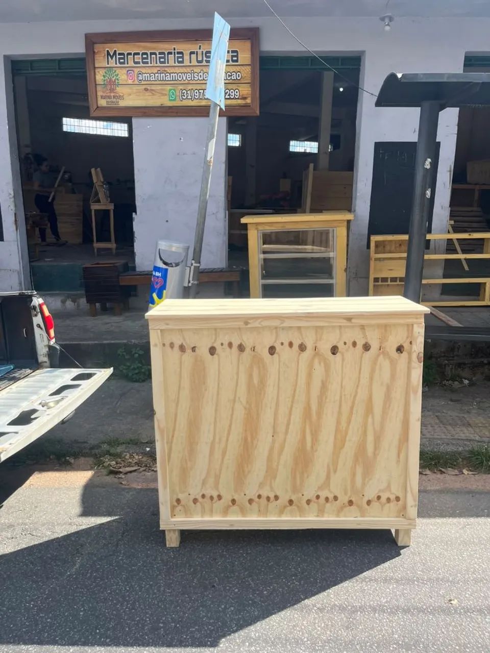 Balcão de madeira a pronta entrega 120x120 e sob medida  - Foto 4