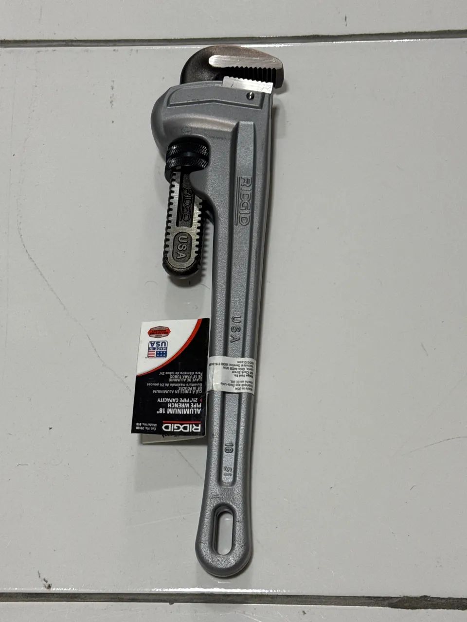 Chave Grifo Americana em Alumínio 18 Polegadas RIDGID Abertura Máxima 2-1/2 NOVA
