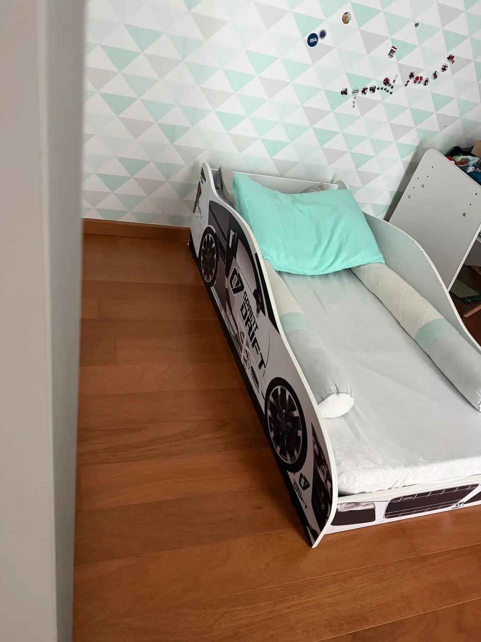 Mini cama de carrinho com colchão 