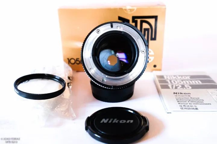 Nikkor F 105mm F2.5 Ai-s Foco Manual minte!!confira! - Acessórios