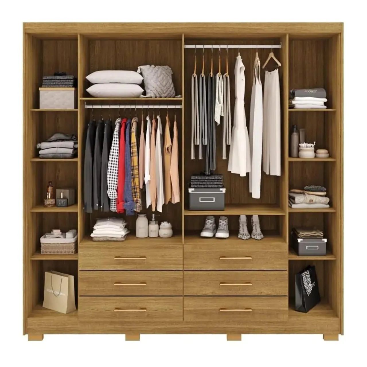 Guarda roupa 100% MDF com 6 gavetas Novos  - Foto 4