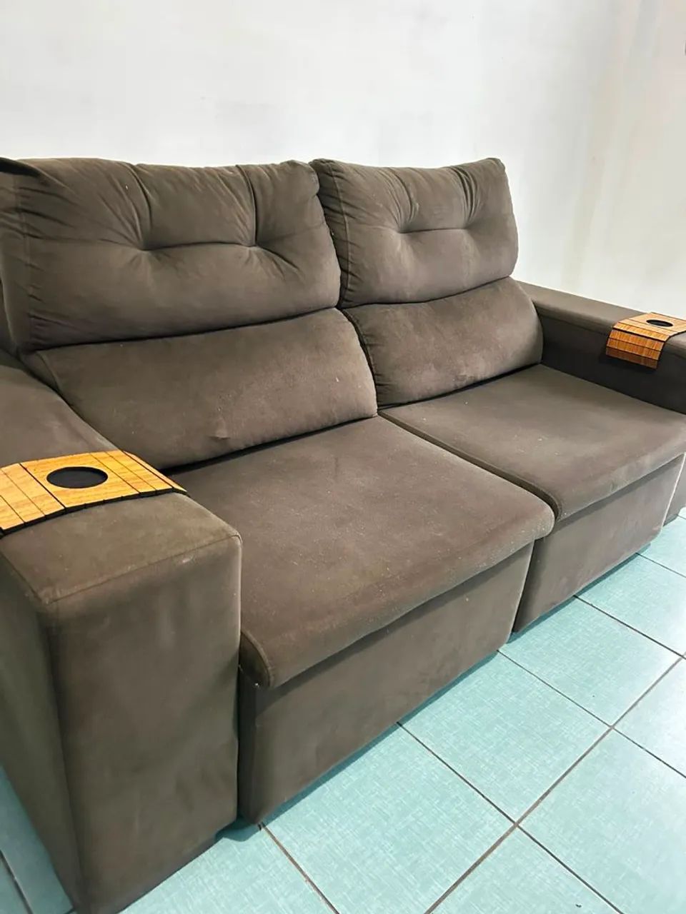 Sofá retrátil em Suede de luxo entregamos  - Foto 4