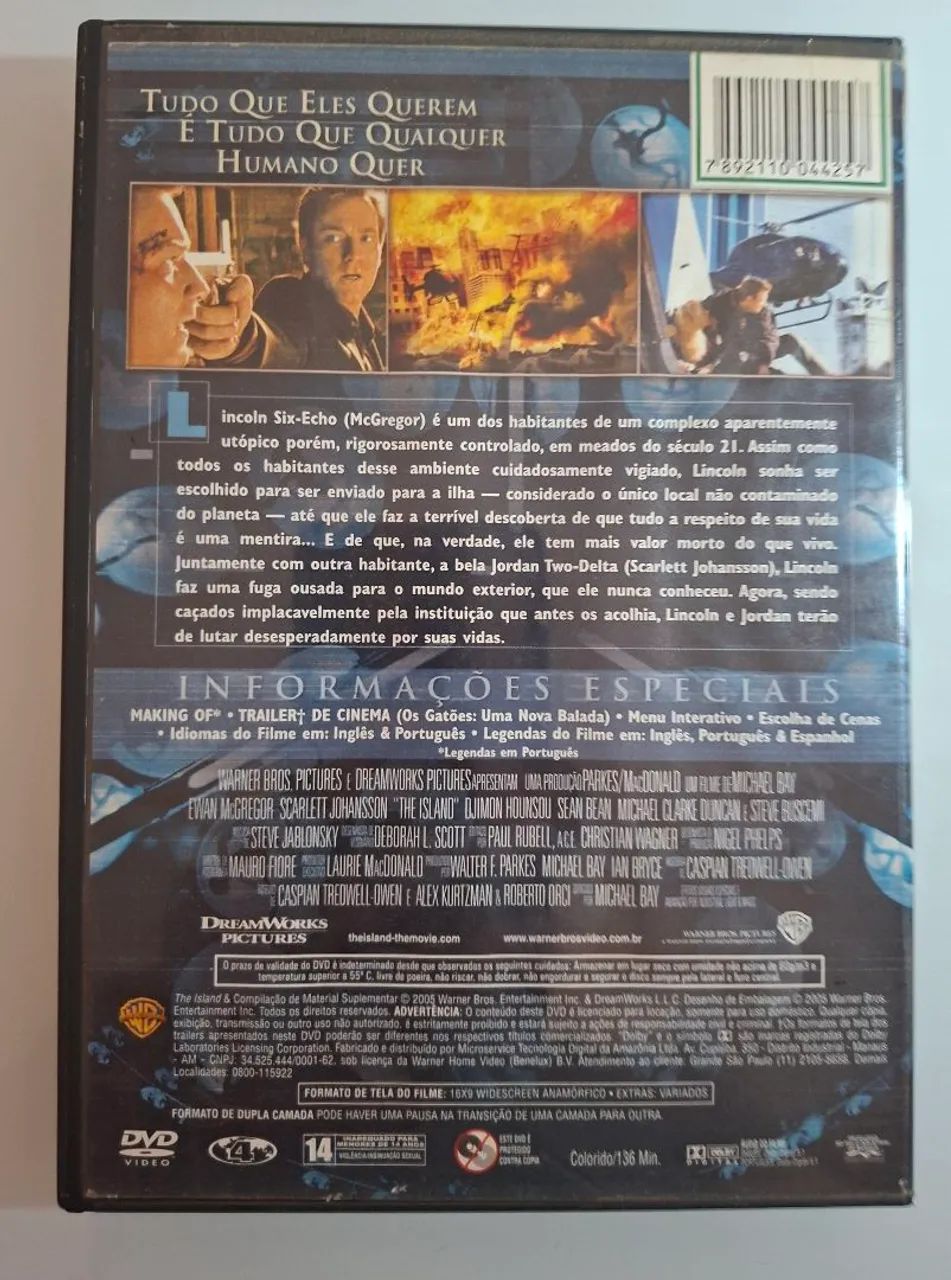 2 DVDs ORIGINAIS PELO PREÇO DE 1, A ILHA E KONG FU PANDA - DVD