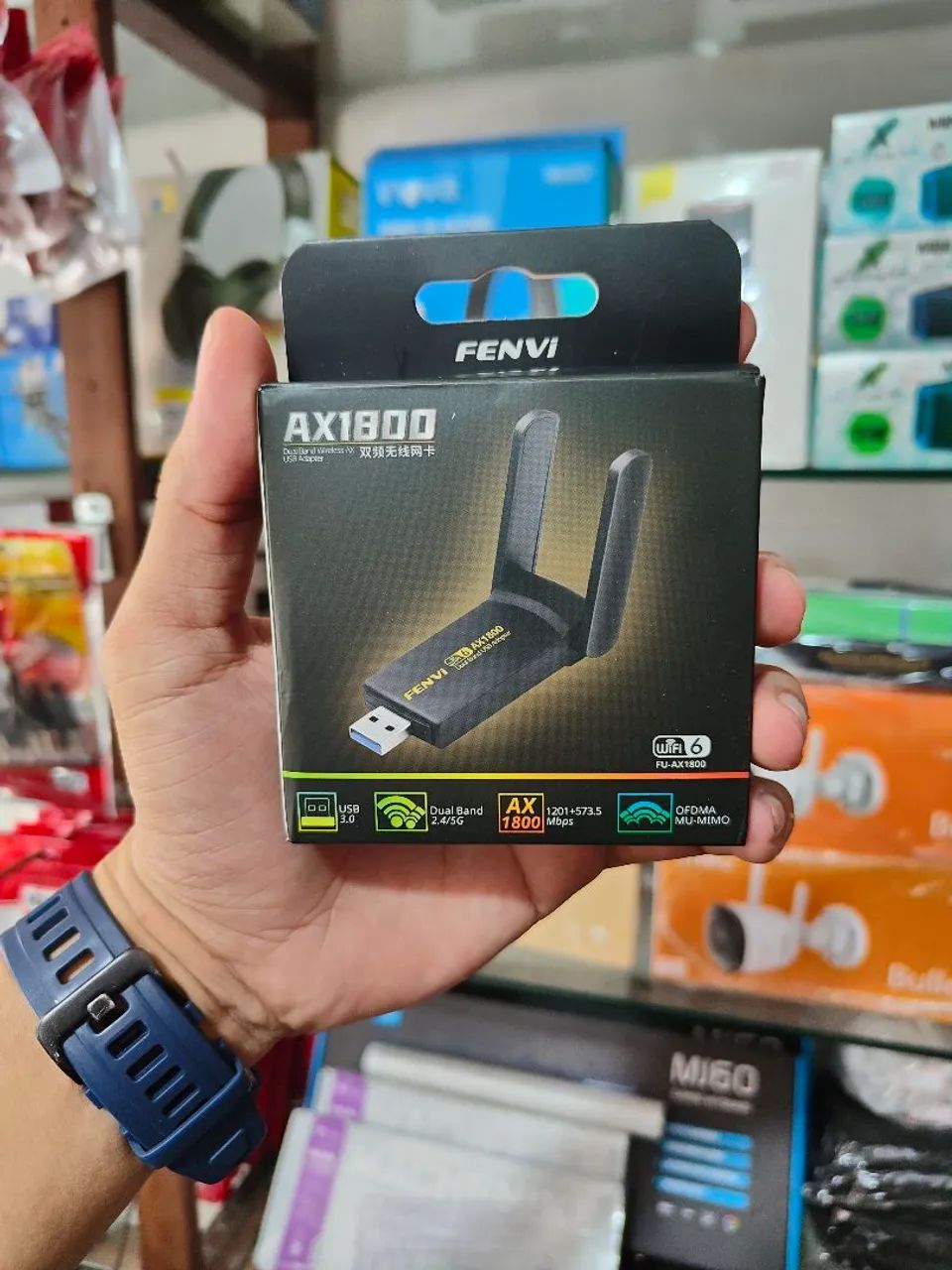 Adaptador usb wifi6 5g 1800mbps fenvi 