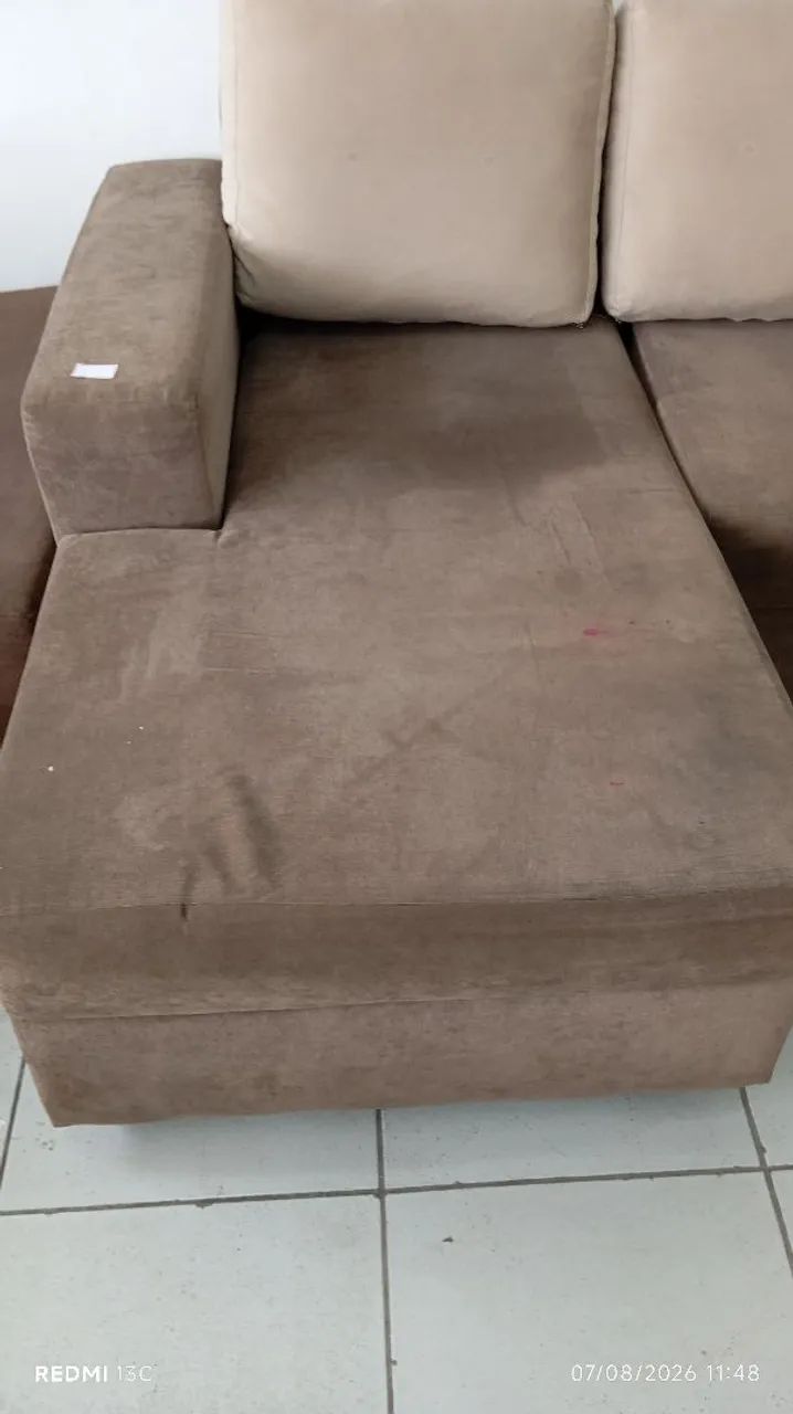 Vendo Sofá com dois lugares com chaise - Foto 2