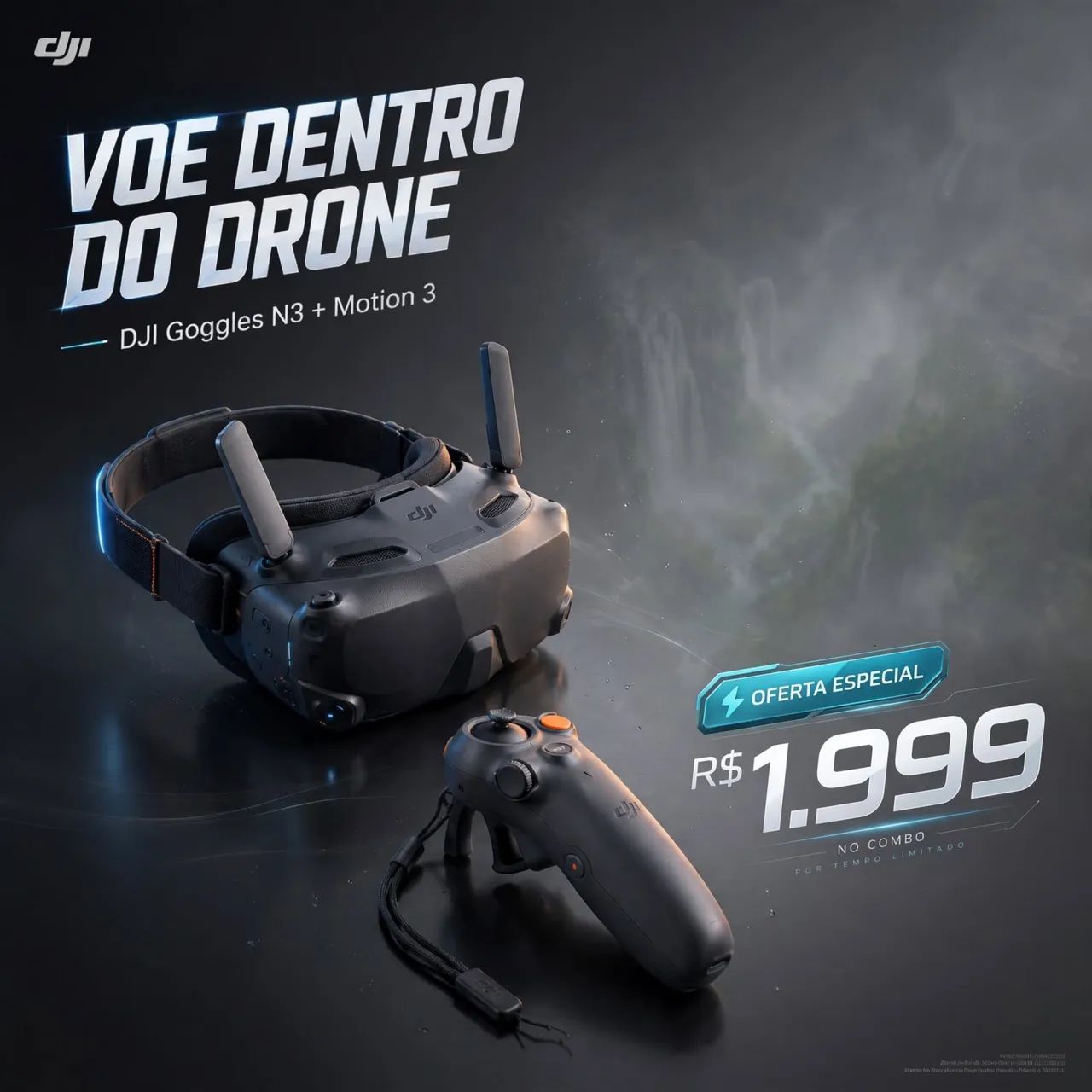 Oculos Dji Goggles N3 + Motion 3 - Foto 4