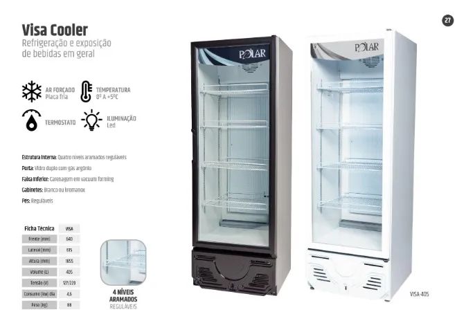Visa cooler freezer 01 porta - Foto 3