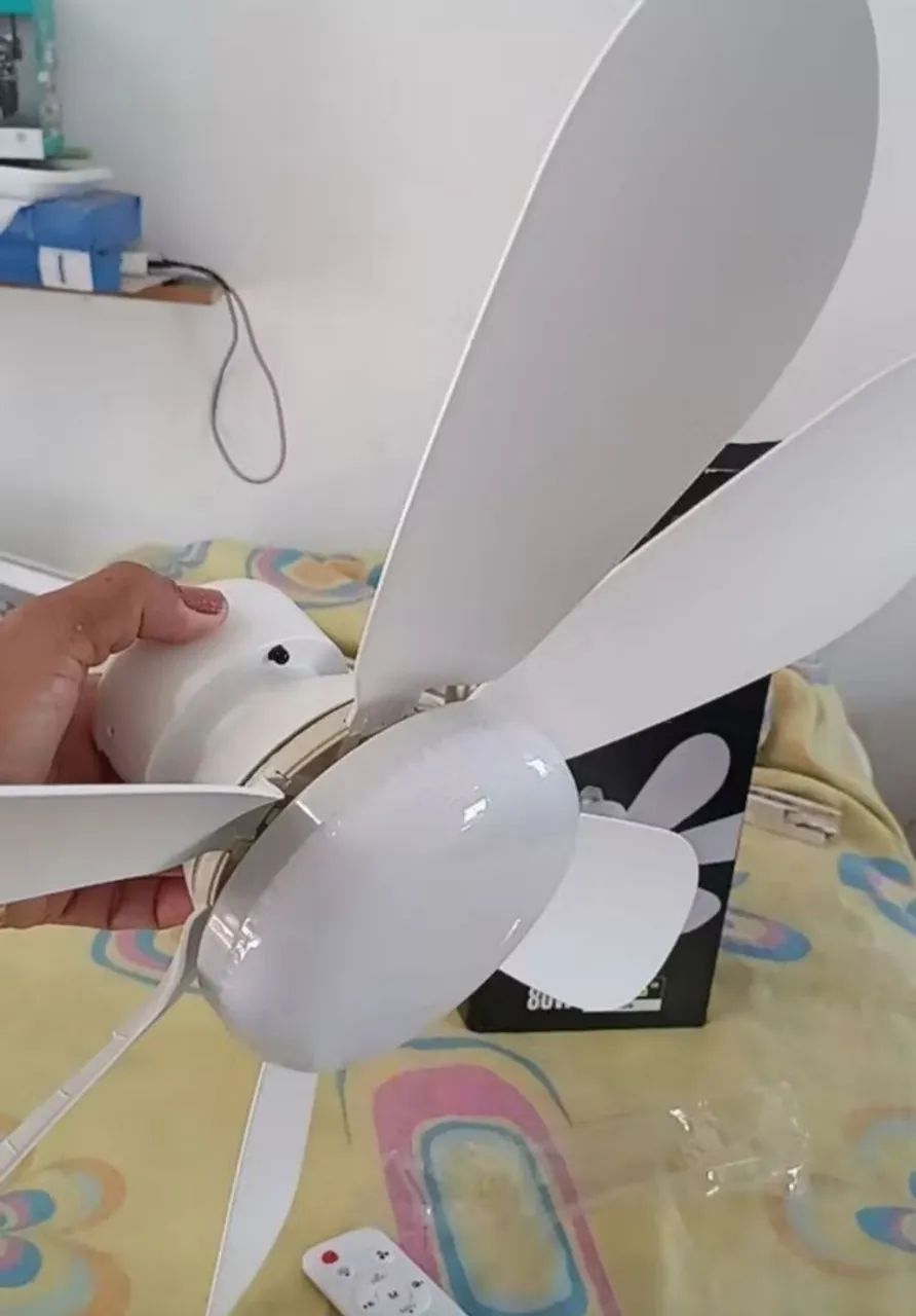 Ventilador de teto e lâmpada para bocal - Foto 3