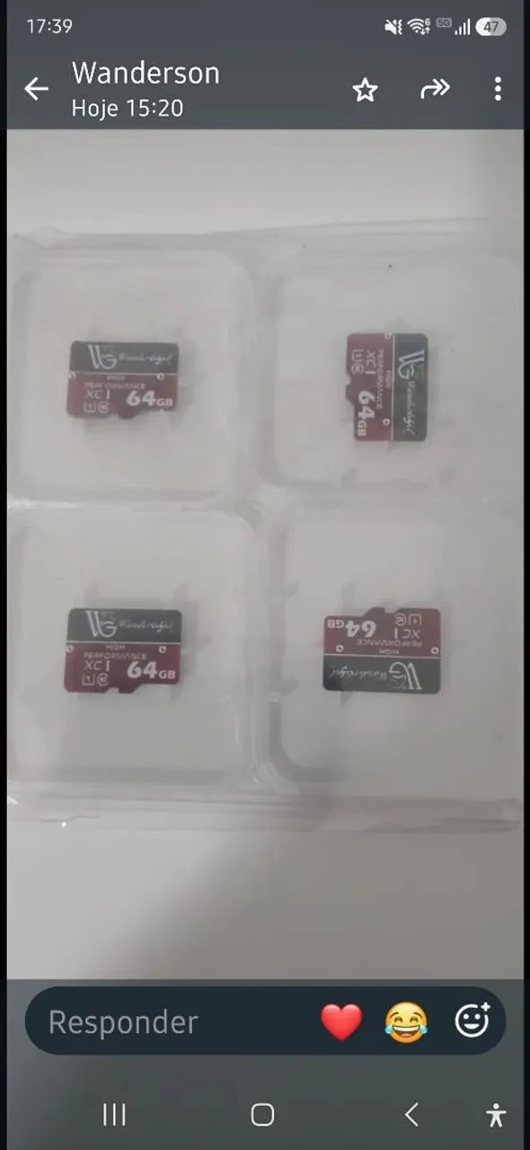 Cartão Micro SD 64 GB