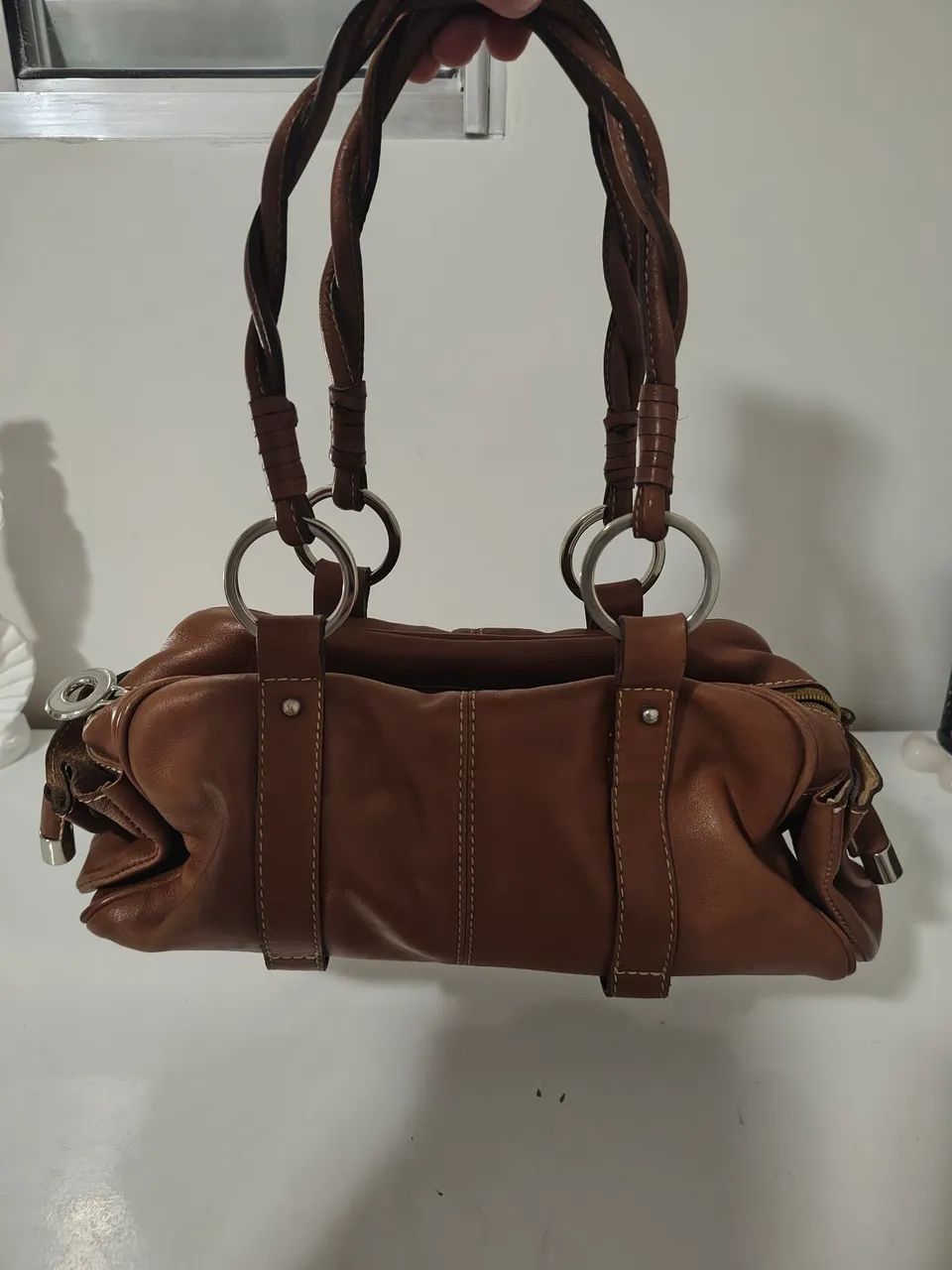 Bolsa marrom couro sintético  - Foto 2