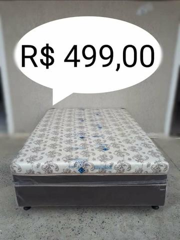 Cama box casal espuma, com o triplo de espuma, frete grátis para várias regiões - Foto 2