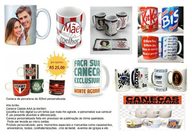 Caneca de porcelana de 325ml personalizada