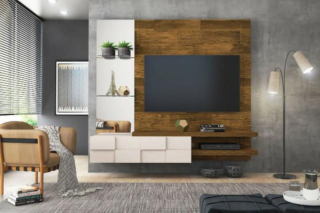 Painel Turim 100% MDF para Tv até 50" com Suporte incluso - Entrega Grátis - Foto 5