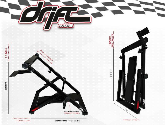 Drift Cockpit Simulador Suporte Para Volante G26 / G27 / G29 / G920 - Foto 3